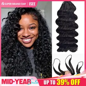 ISEE HAIR Loose Deep Crochet Human Hair for Boho Braid Styles Miracle Knots Soft Lightweight Vacation Hair Natural Texture Easy Maintenance Low Effort Style Summer Vibe, Lightweight Hair  Summer Braids loose wave boho braids #SummerWins #DealsForYouDays