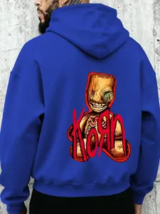 Men's Hoodie Fall/Winter New Arrival Trendy Creative 'Korn Band Classic Doll' Print Drawstring Pocket Design Casual Sports Warm Hooded Sweatshirt Christmas Gift Multiple Color Options Machine Washable Everyday Wear