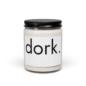 dork typography candle | scented soy candle 9oz