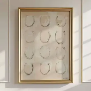 [Sale Off Up To 50%] [Unframe] Western Wall Art – Southwestern Horseshoes Print – modern country horseshoes poster – Western Style Bedroom Art