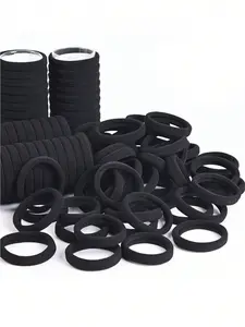 100Pcs Simple Elastic Seamless Hair Ties for Women, Perfect for Daily Use Casual Ponytail Holders Hair Elastics Hair Rubber Bands Scrunchies Hair Rope, Hair Bobbles ,Head Piece SHEIN