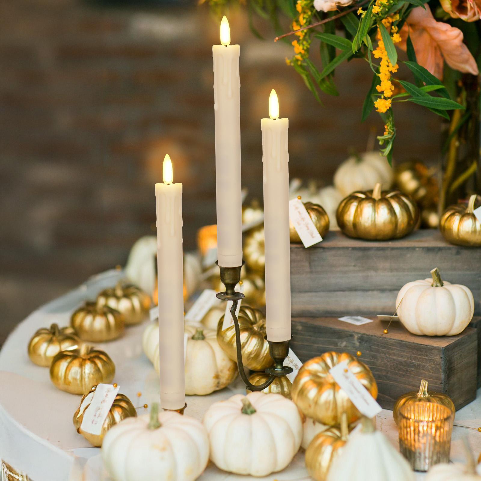 60pcs Ivory White Flameless LED Candles with Remote Control & Timer, Battery Operated (2 AA), Wavy Head Effect for Weddings, Christmas, Home Decor, Holiday Ambiance