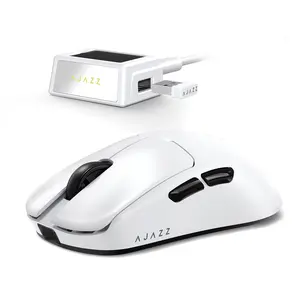 AJ159V2MC Wireless Gaming Mouse, Hot-Swappable Dual Battery,Tri-Mode 2.4G/Bluetooth/Wired,54g Lightweight Computer Mouse,Adjustable 24000DPI, PAW3311 Sensor,Ergonomic FPS Gaming Mouse for PC/Mac