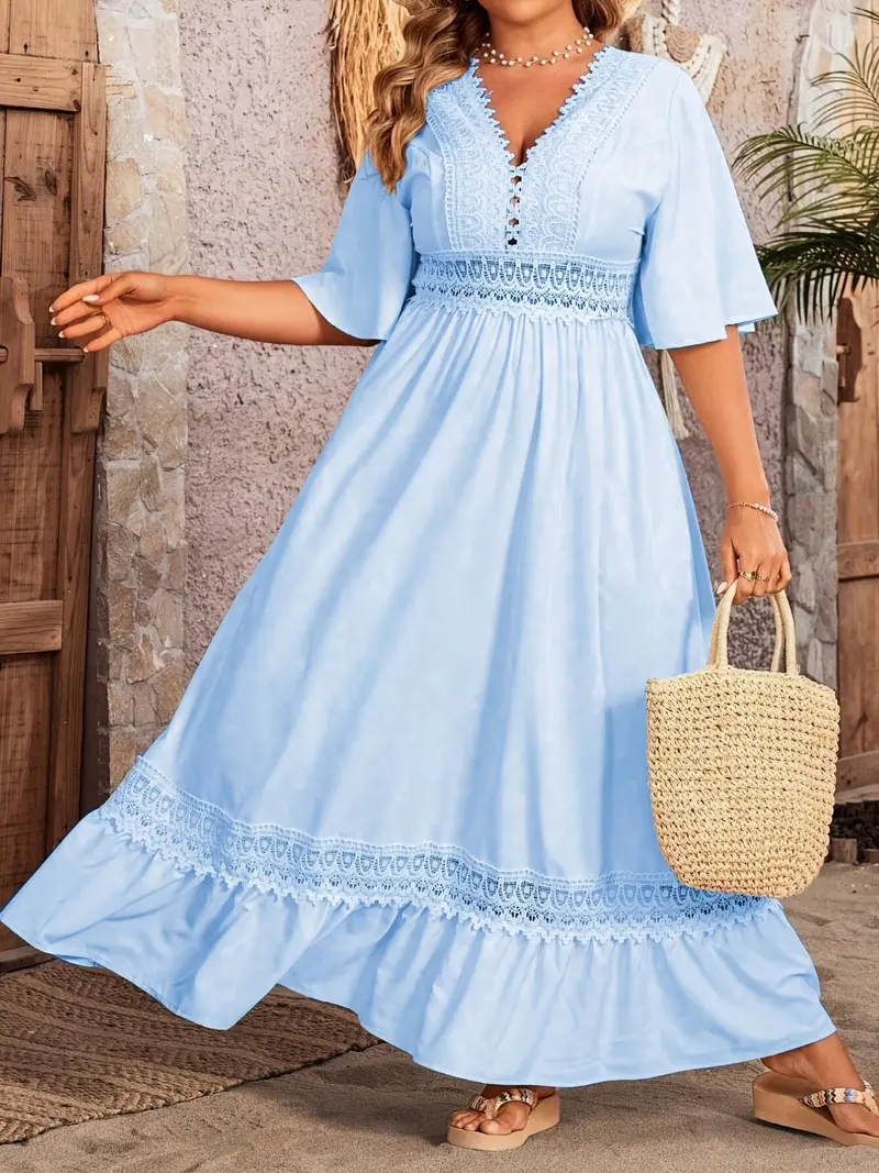 knee length dresses for ladies Goddiva Plus Plain Lurex Chiffon Tiered Midi Dress main image 0