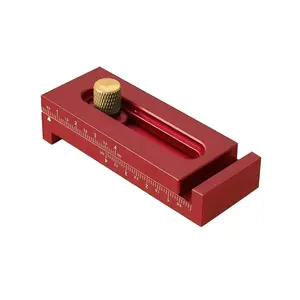 Aluminum Alloy Woodworking Depth Measuring Ruler, 5-40mm Precision Gauge, Wide Range Adjustable Marking Tool, for Mortise Measurement