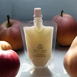 Wicks & Wishes Candle Company Pear/Apple 3 oz Squeezable Soy Wax Melts for Aromatic Home Fragrance