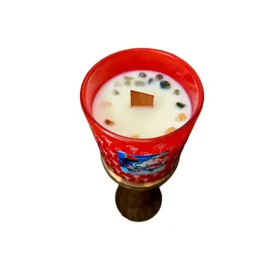 Santa's Workshop | Frosted Cranberry Wood Wick Candle | Homestead Apothecary