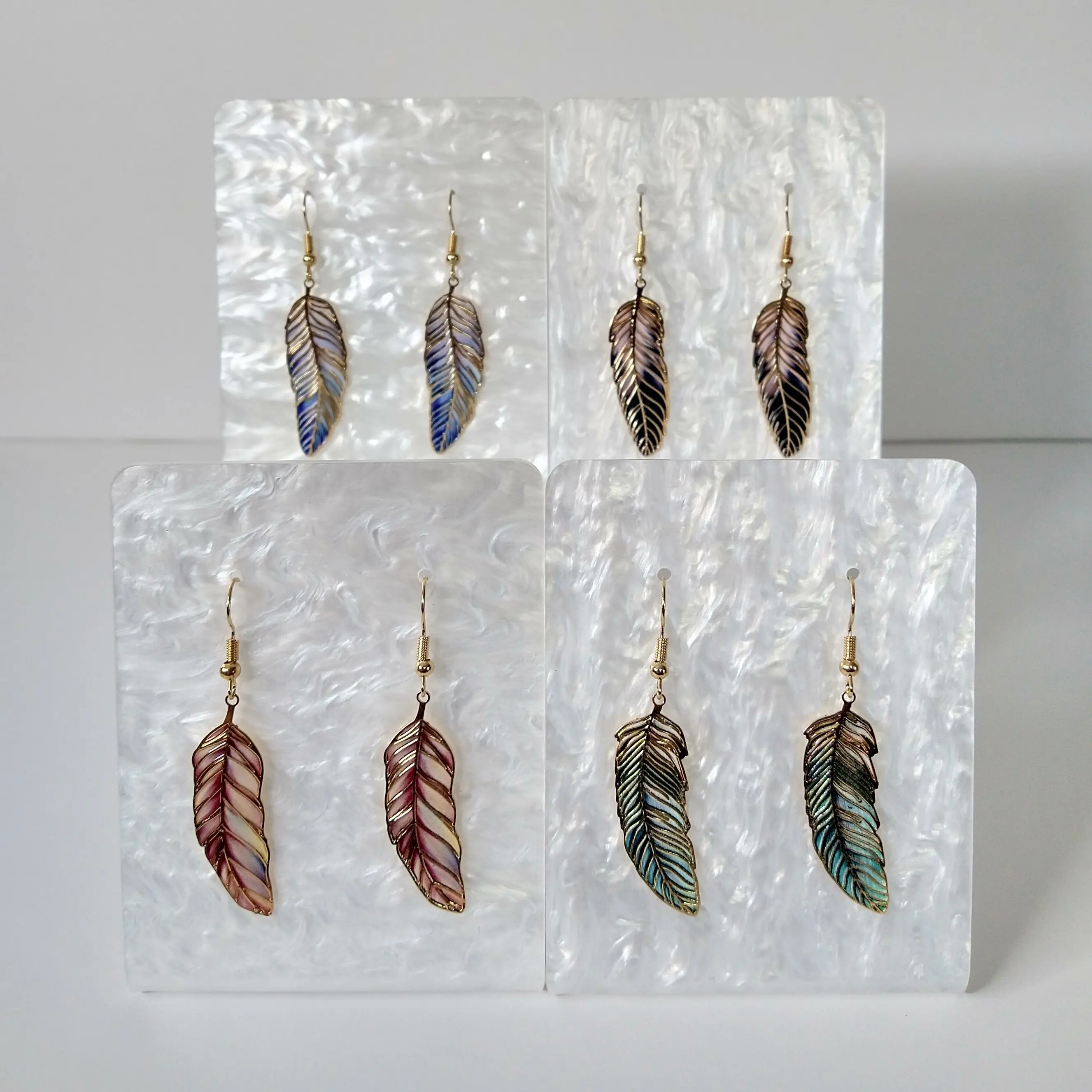 #392 Various Colors Feather Earrings, Casual Bird, Animal, Spring, Summer Jewelry