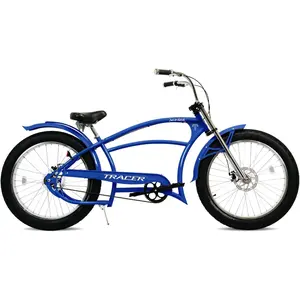 Tracer Santak 26" Chopper Stretch Cruiser with disc Brake Single Speed, Lowrider Bike for Adults Multi-color