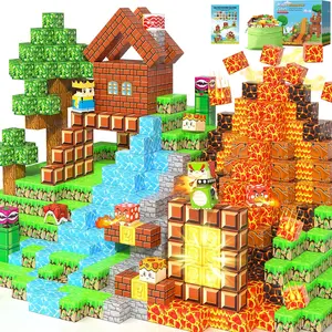 TiniSteps Magnetic Building Blocks 100PCS or 48PCS Construction Set, STEM Montessori Sensory Toys for Kids Ages 3+, Magnetic Blocks Toy for Boys Girls, Christmas Birthday Gift