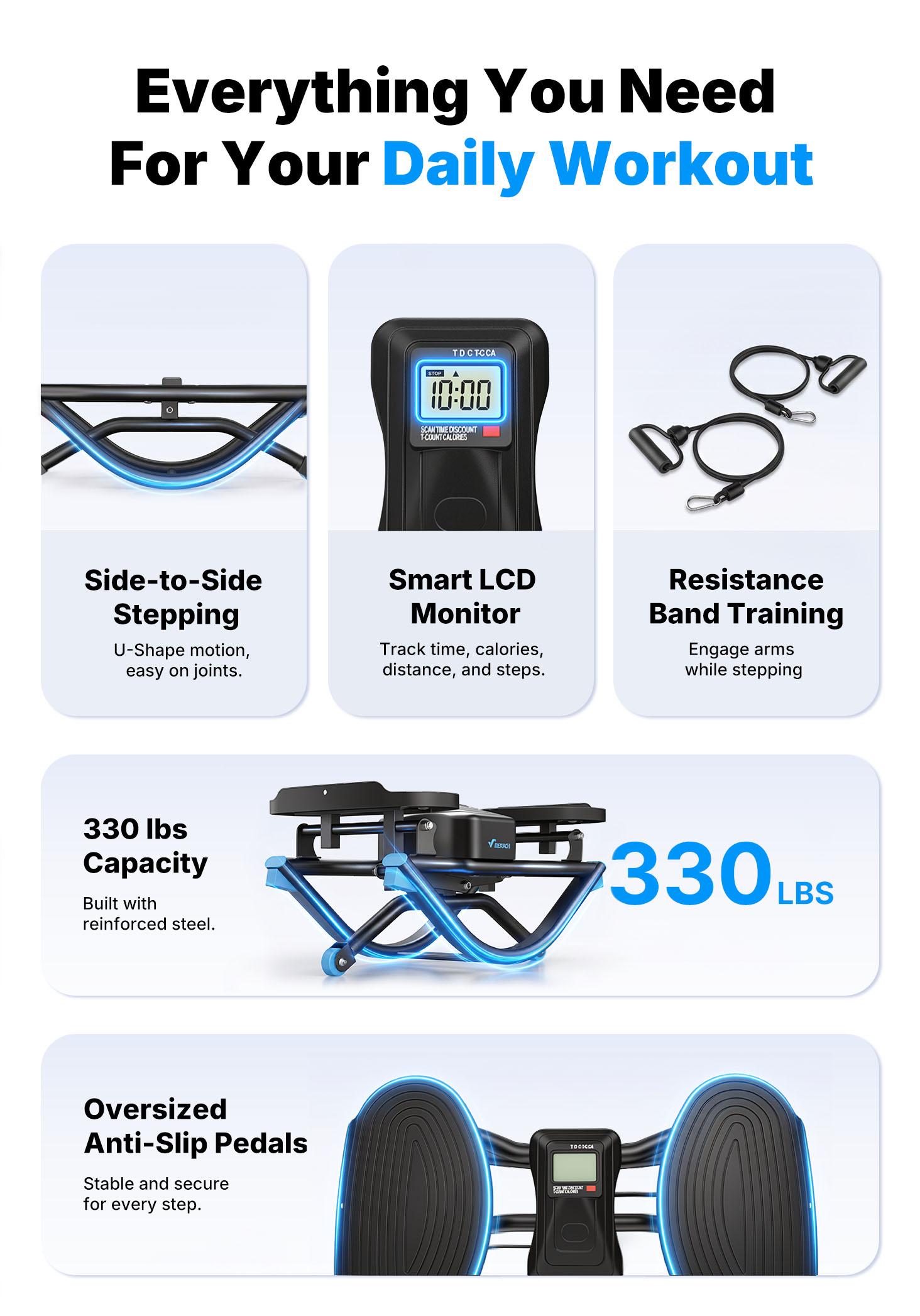 Merach Rocking Stepper Ski Machine with 3D Motion Stepper Design Side Sepper Machine for Home Workout - 330 lbs Capacity, Compact & Space-Saving Design, Built-In Counter BackToSchool Merach Rocking Stepper Ski Machine with 3D Motion Stepper Design Side Sepper Machine for Home Workout - 330 lbs Capacity, Compact & Space-Saving Design, Built-In Counter BackToSchool