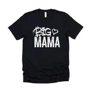 THICK THIGH TRIBE: Big Mama Soft & Comfy Cotton T-Shirt for Women Casual Style All Seasons Wear Bella Canvas 3001 Durable Long Lasting Reinforced Double Needle Stitching Attention Grabbing Design