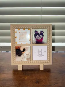 4-Piece Custom Photo Magnets & Frame