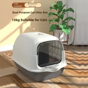Extra Large Cat Litter Box, Fully Enclosed, Splash-Proof, Odor-Proof, Pet Cleaning Products