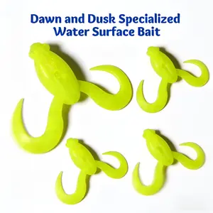 4pcs Frog Lure Ray Frog Topwater Fishing Crankbait Lures/Artificial Soft Bait 15G Soft Tube Bait,Especially for Bass Snakehead,Freshwater Soft Bai Musky Tackle Box Spitted weedless bas#Strike King KVD Sexy Frog