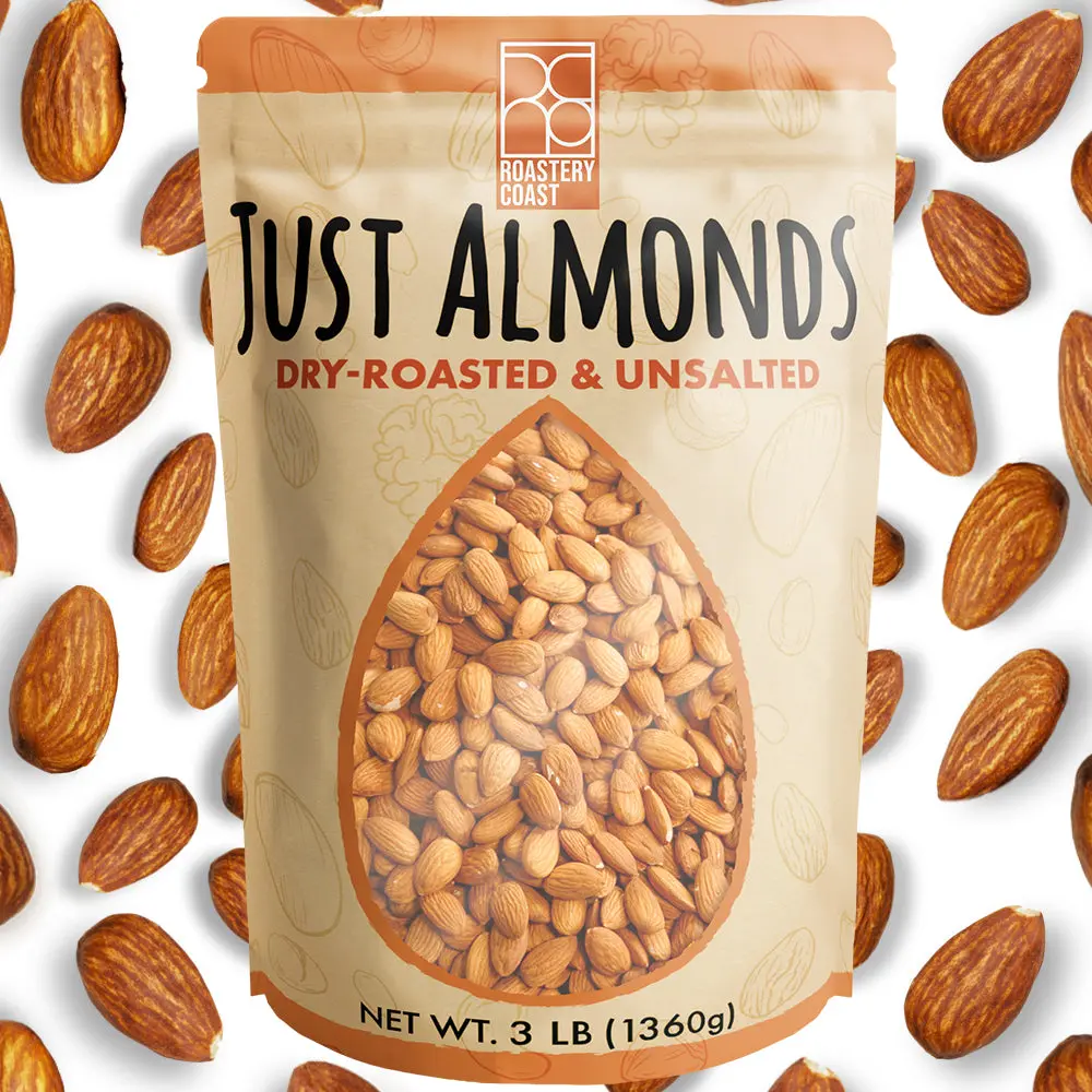 Dry Roasted Almonds | Unsalted | 3lbs Dry Roasted Almonds | Unsalted | 3lbs