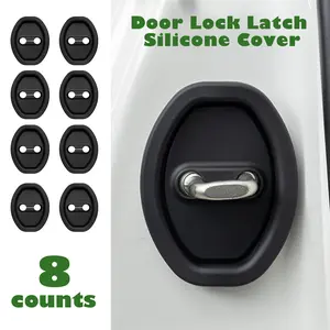 Door Latch Lock Cover, Experience seamless installation with our self-adhesive design that requires no tools and fits most vehicles. Universal Car