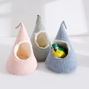 Comfortable Hammock Bed for Small Pets, Plush Nest Hanging House Cage for Hamsters, Rats, Chinchillas, Birds Rest and Play, Hamster Cage Habitat