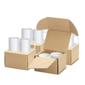 8 Pack Sublimation Mugs Blanks 11 Oz Coffee White Ceramic Photo Cups Bulk For Cricut Mug Press Print