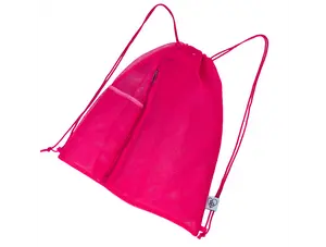 Hot Pink Mesh Drawstring Backpack