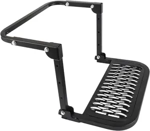 Folding Heavy Duty Tire Step for , SUV and RV Adjustable Tire Mounted Step Fit  Tire from 10.2 to 14.4, Rated up to 300 Lbs,  Jaw Shape Non-Slip Design, Black