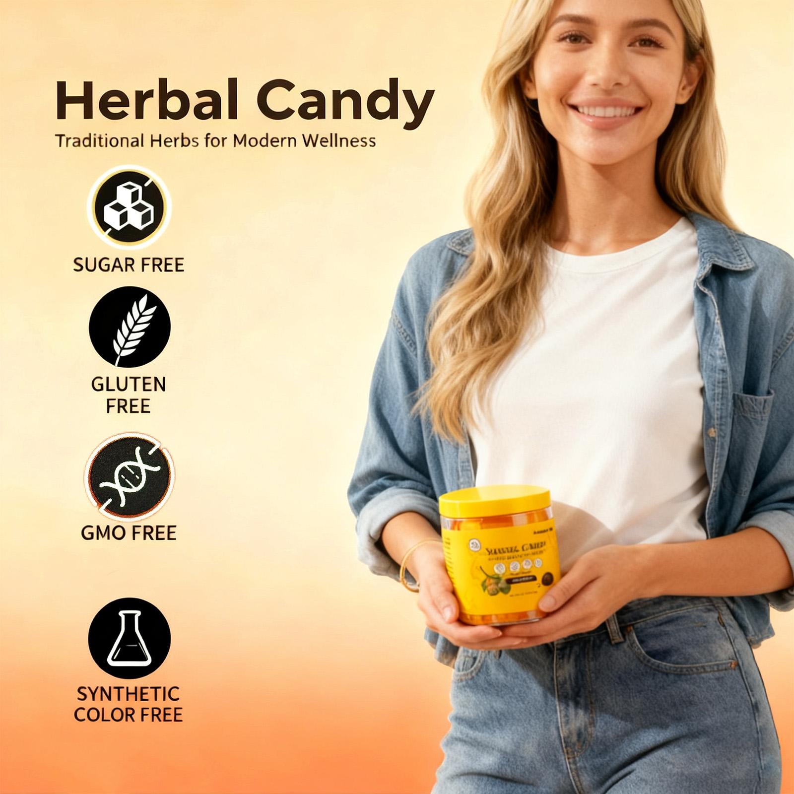 Award-winning Candy!!! Herbal Wellness Gummies Ancient Recipes Modern Glow Adzuki Bean Poria Loquat Monk Fruit 60g Bag 30 Pieces Sugar Free All Natural Plant Powered Eco Conscious Formulation Christmas gift  Healthcare