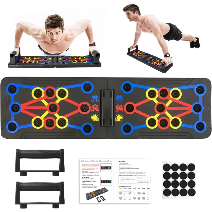 Foldable Push Up Board with Handles for Strength Training