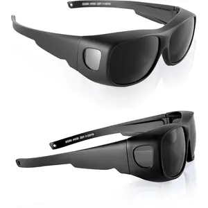 IR 5.0 Welding Glasses, Wrap-around Welding Goggles, Anti-scratch Welding Lens, UV Protection, Meet ANSI/ISEA, OSHA, Black