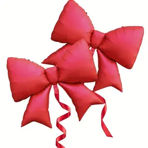 Elegant Bow Balloons Set (2pcs/6pcs), Shiny Glossy Party Decorations, Perfect for Birthdays Weddings Engagements, Photography Backdrops & Table Centerpieces Knot