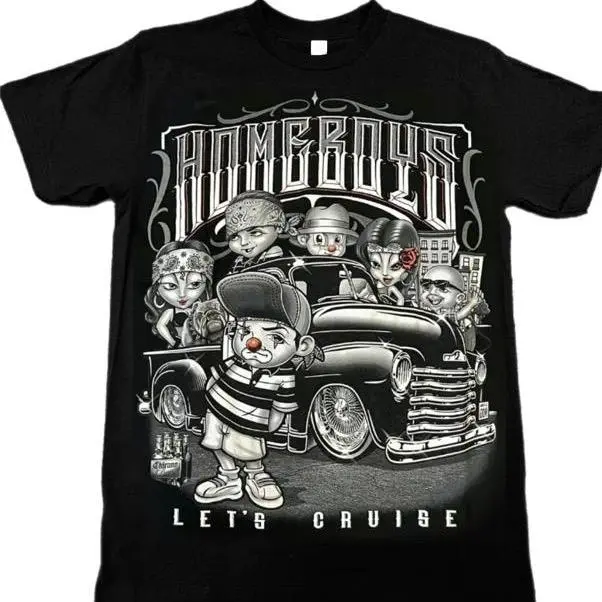 Homeboys Let's Cruise T Shirt Menswear Cotton Tshirt Streetwear Perfect for Summer Daily Life Work & Shopping