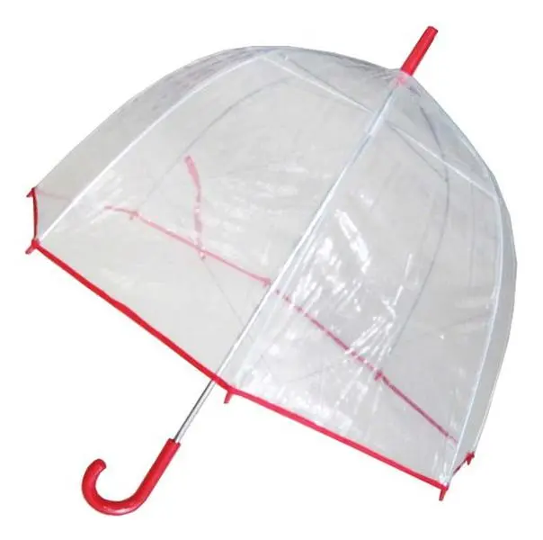 212 MAIN Conch 1265AX Red Bubble Transparent Dome-Shape Outdoor Umbrella, Made with Umbrella Cloth Material