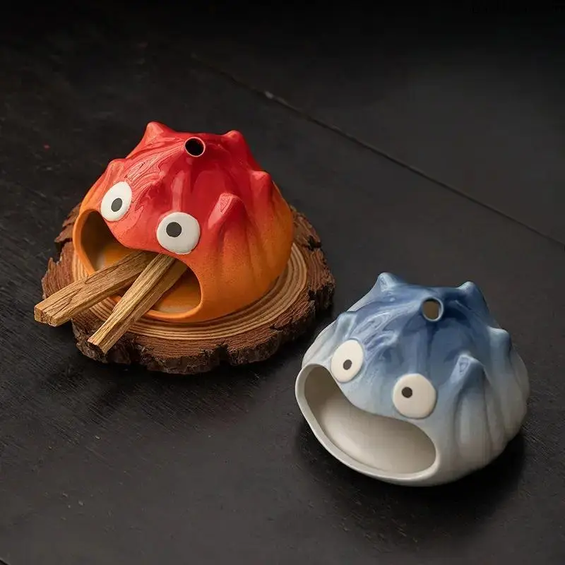 Funky Ceramic Oil Burner, Whimsical Ghost Incense Holder with Colorful Finish for Peppy Home Decor, Aroma, Essential Oils Diffuser, Fragrance Oil Diffusers, Glamorous