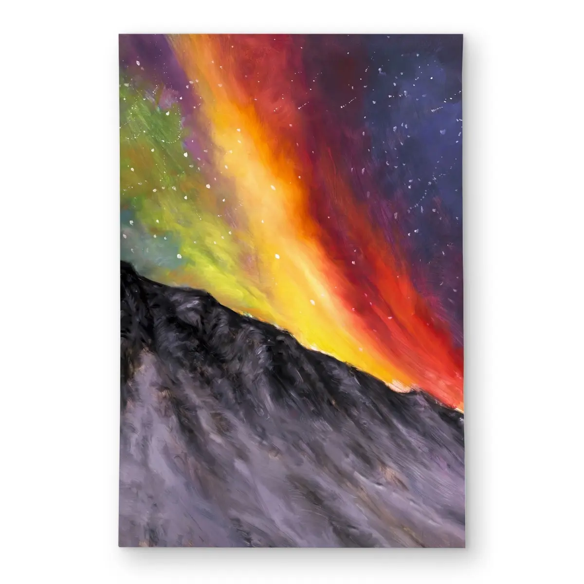 Begin Home Decor C1ROAR23W9LCXL 2x3 ft. Rectangle Aurora Borealis Mountain Outdoor Patio Rug Runner - Household Textile Carpet