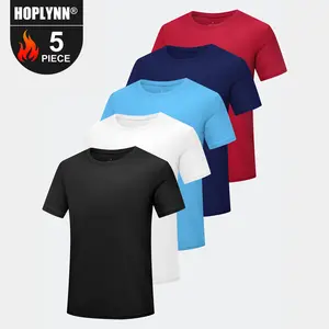 5PCS kid's Athletic Shirt Quick Dry Short Sleeve Performance Moisture Wicking T Shirt for Youth