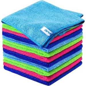 12 count  Microfiber Cleaning Cloth, Highly Absorbent Household Cleaning Supplies - for Kitchen Towels, Dish Cloths, Dust Rag