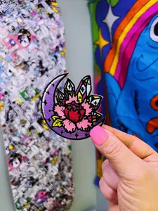 Kawaii Healing Crystal Moon Iron-On Patch