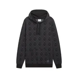 PUMA Mens Essential Logomania Graphic Hoodie Casual Outerwear Casual - Black