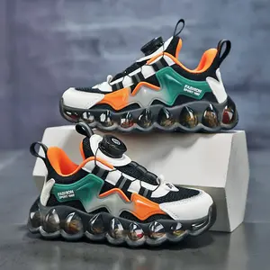 Boys' Shoes, New Children's Sports Shoes, Boys' Shoes, Rotating Buttons, Mesh, Breathable And Trendy