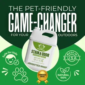 Turf Animal #1 Organic Stain & Odor Remover for Artificial Turf - 128oz Concentrate, Eco-Friendly, Plant-Based Enzymes, No Harsh Chemicals, Safe for Pets & Kids