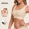 ubras Seamless Bras for Women Full Coverage Wireless Bralette Widen Straps Side Comfortable Breathable Smooth Pull On Bras Smart Size Fabric Stretchy Minimalist Basic Nude Lightweight Womenswear Soft Everyday Bra