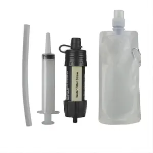 Portable Water Filter, 1 Set Mini Emergency Water Filter System, Water Purifier for Hiking, Camping, Outdoor, Camping & Hiking Equipment