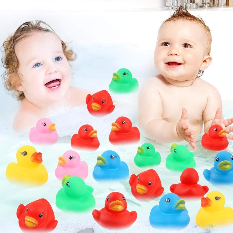 50 Pack Mini Rubber Ducks – Colorful Floating Bath Toys for Kids, Baby Shower, Pool Party, Birthday & Christmas Gifts