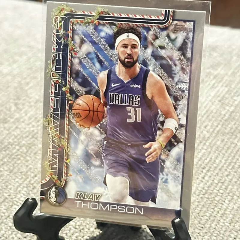 Topps Holiday Sand Glitter Parallel Lot Featuring Kyrie Irving and Klay Thompson Collectible Trading Card