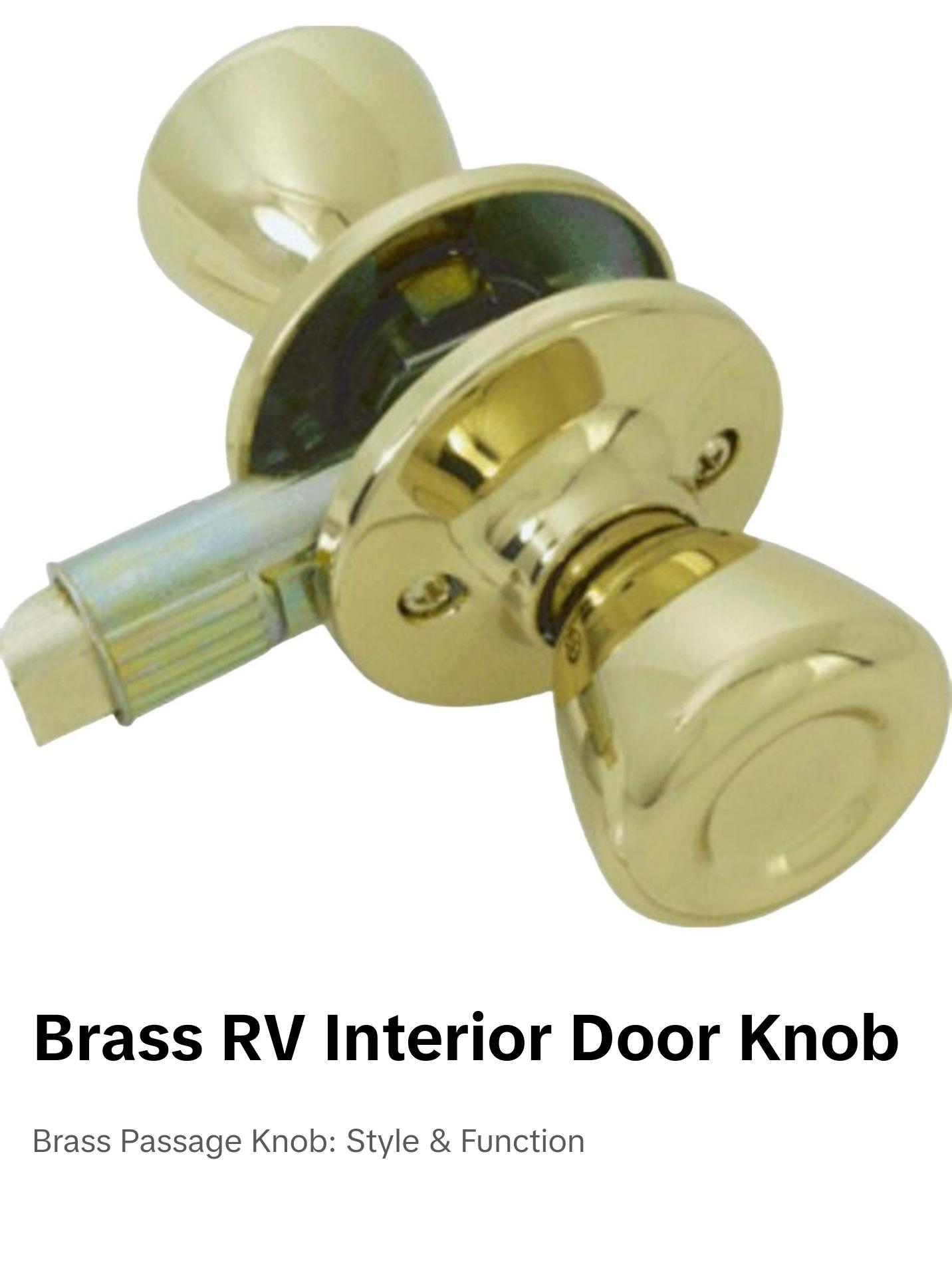 Mobile Home/RV Interior Door Passage Knob, Brass