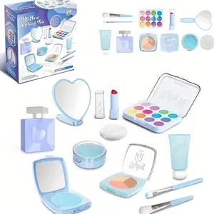 Realistic Makeup Toy Set, Girl Color Cosmetics Kit, Non-Smudge Playset, Perfect for Pretend Play, Safe & Fun, Kids Vanity