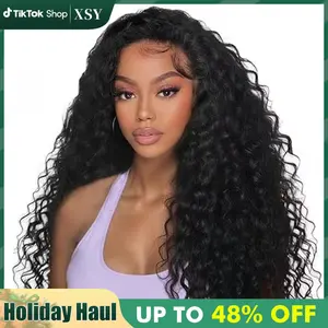 【New In】Half Wig Human Hair Deep Wave Curly 3 In 1 Drawstring Seamless Flip Over Glueless Wear and Go 180% Density for Black Women Beginner Friendly