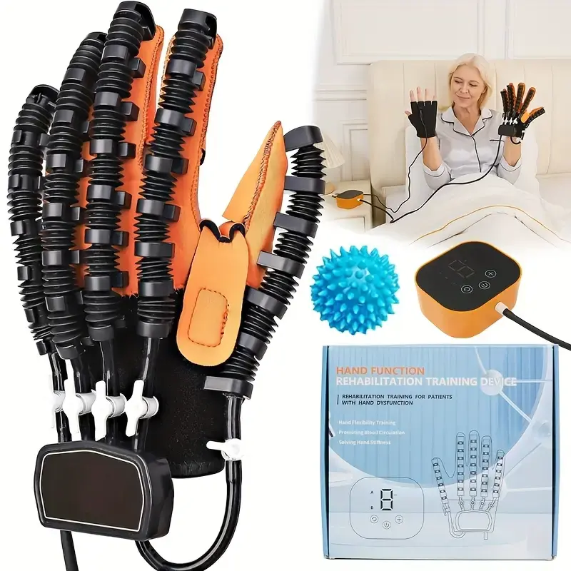 Precise Rotating Intelligent Hand Rehabilitation Robotic Glove - USB Port Powered, Motorized Relaxation Device, Adjustable Speed Control, Finger Exercise Function, Suitable for Elderly - Ideal for Post-Operative Recovery & Hand Dexterity Enhancement, Comp