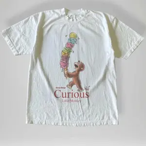 Vintage Style Curious George Little Monkey T-Shirt, Animal Tee, Cartoon Tshirt, Gifts Shirt, Unisex Vintage Graphic Tees Gothic Grunge Y2k Emo Scene Amity Affliction Style Clothes
