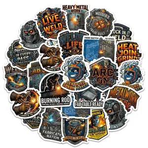 Stickers Pack 18pcs Welding Stickers for Professional Use High-Quality Durability and Versatility Ideal for Professionals