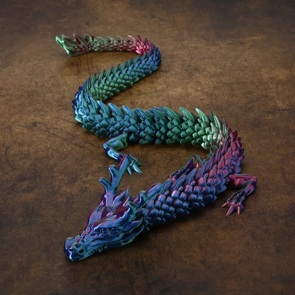 10Pcs 11.81 inch 3D printed dragon statue ornament, randomly available in various colors, for room, desktop, car, and office decoration collectibles, as well as small gifts for Halloween, Christmas, birthdays, and anniversaries, Style Ornament